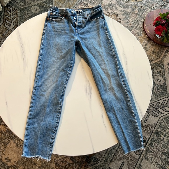 Cropped Blue Denim Jeans - Picture 3 of 4